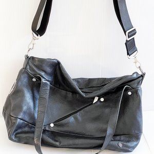 Mandarina Duck Black Leather Purse / Messenger Bag